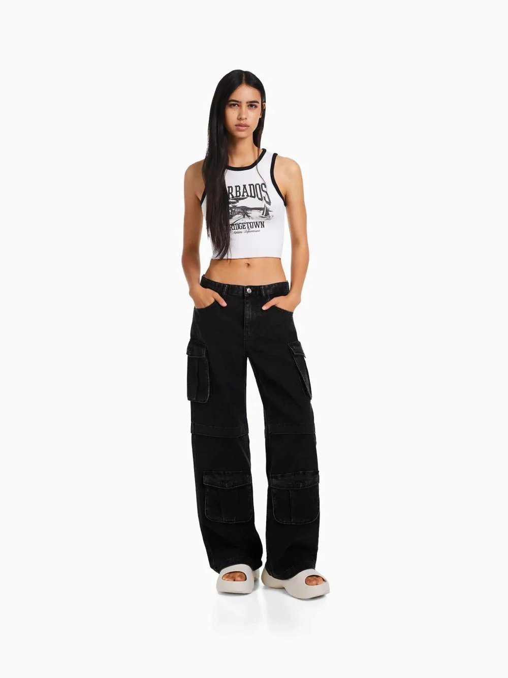 Multi-pocket cargo jeans - Image 4