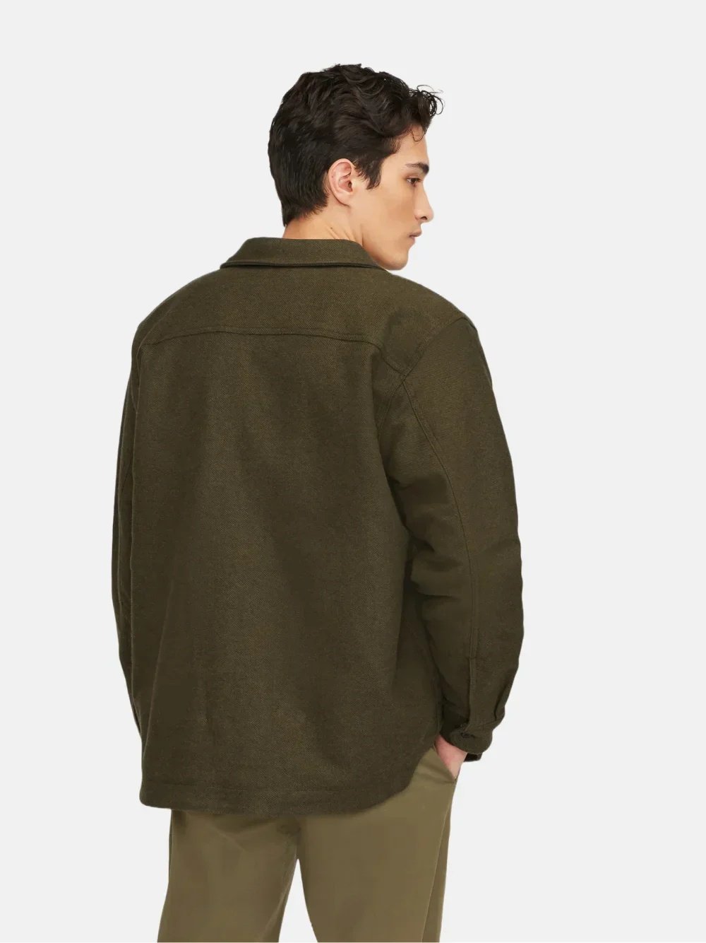 Double Pocket Overshirt Olive - Image 4